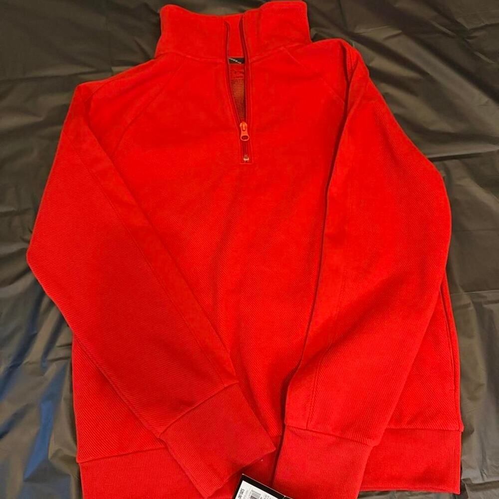 Kids red quarter zip sweatshirt